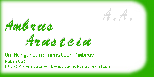 ambrus arnstein business card